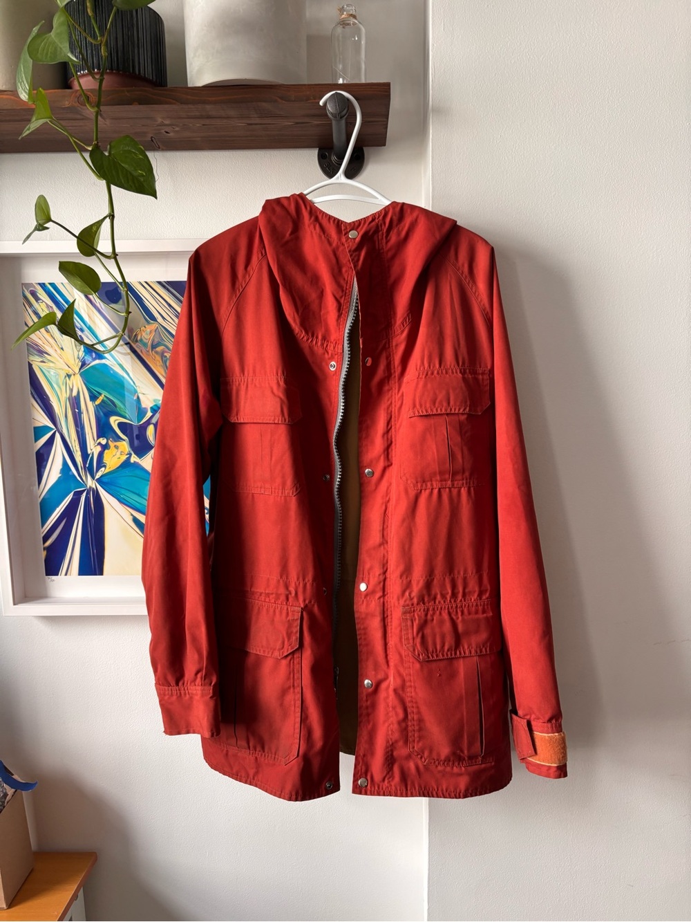 Eastern Mountain Sports Orange Hooded Field Jacket